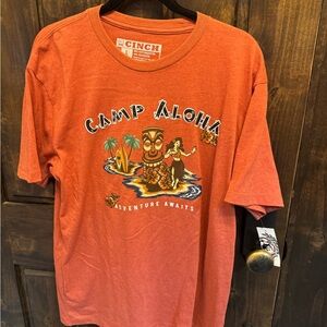 Cinch Red Short Sleeve Tee Vibrant Design